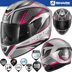Shark Integralhelm D-SKWAL 2 Mit Sonnenblende Und 100% Max Vision Pinlock -Motorradbekleidungsgeschäft 0 d skwal 2 daven skv front he4057