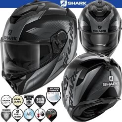 Shark SPARTAN GT Sport-Integralhelm Mit Doppel-D Verschluss Max Vision Pinlock Und Sonnenblende 39 Shark SPARTAN GT Sport-Integralhelm Mit Doppel-D Verschluss Max Vision Pinlock Und Sonnenblende -Motorradbekleidungsgeschäft 0 spartan gt elgen mat kaa haupt he7054