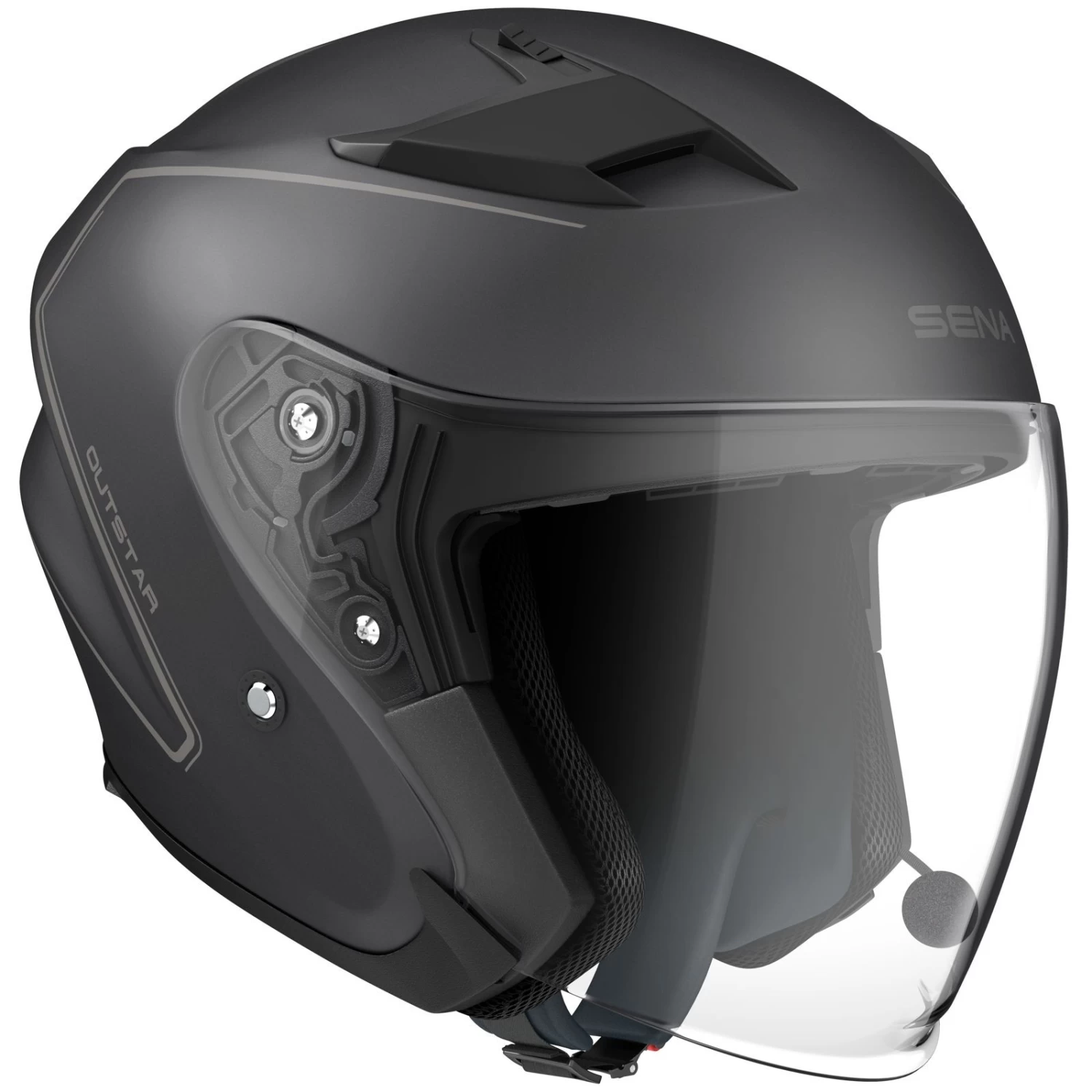 Sena Jethelm OUTSTAR Smart-Helm Mit Integriertem Bluetooth Headset Sonnenblende Und Großem Visier 4 Sena Jethelm OUTSTAR Smart-Helm Mit Integriertem Bluetooth Headset Sonnenblende Und Großem Visier – Bild 2