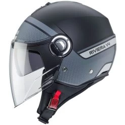 Caberg Jethelm RIVIERA V4 Mit Langem Visier Und Sonnenblende Demi-Jet Helm Mit ECE 22.05 -Motorradbekleidungsgeschäft 30570027 1 2