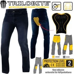 Trilobite Motorradjeans CULLEBRO Für Herren Mit Gel-Dämpfungspad Aramid Und Knieprotektoren