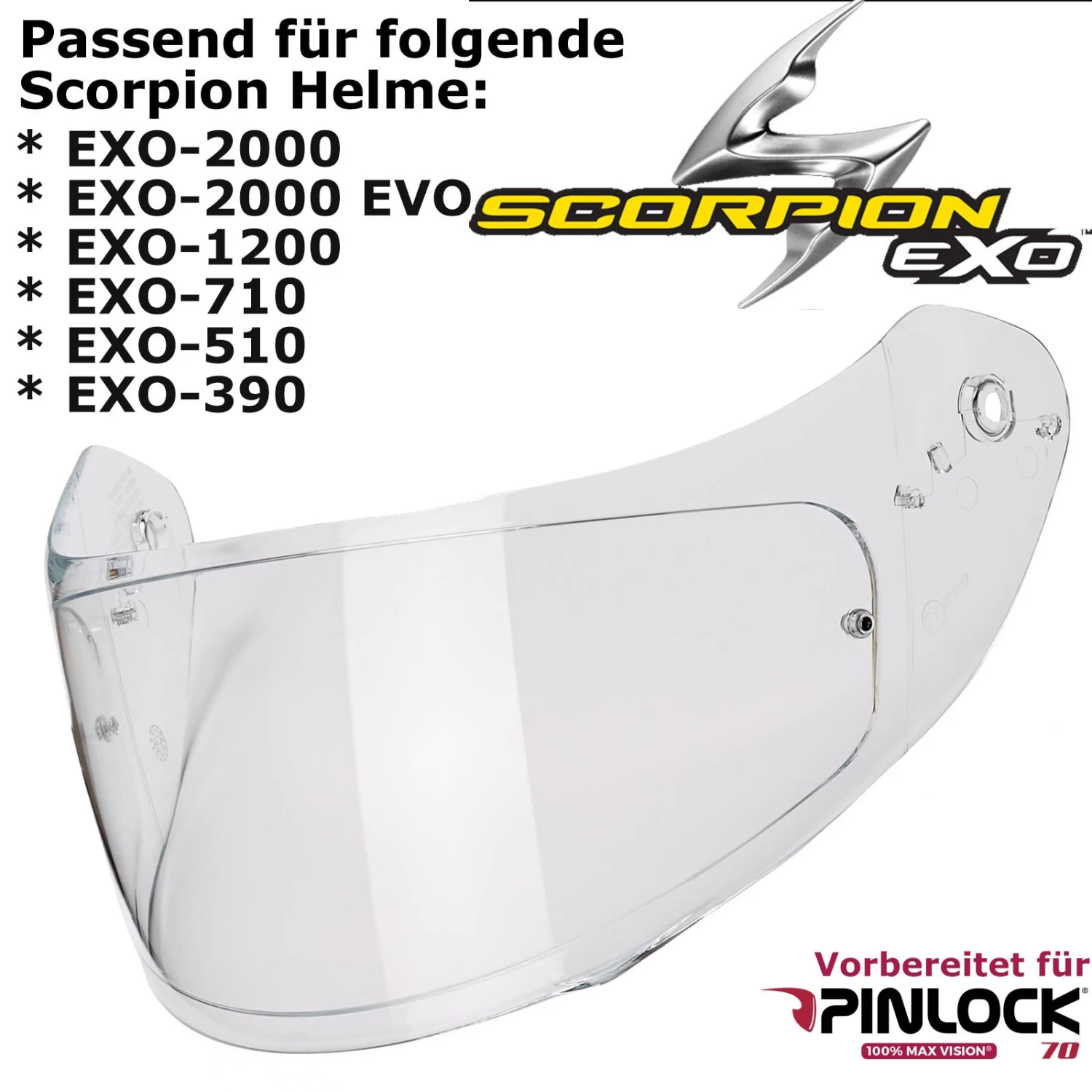 Scorpion 3D Visier KDF14-3 Für EXO 2000 / 2000 EVO / 1200 / 710 / 510 / 491 / 410 / 390 Vorbereitet Für Pinlock 8 Scorpion 3D Visier KDF14-3 Für EXO 2000 / 2000 EVO / 1200 / 710 / 510 / 491 / 410 / 390 Vorbereitet Für Pinlock – Bild 6