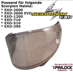 Scorpion 3D Visier KDF14-3 Für EXO 2000 / 2000 EVO / 1200 / 710 / 510 / 491 / 410 / 390 Vorbereitet Für Pinlock 18 Scorpion 3D Visier KDF14-3 Für EXO 2000 / 2000 EVO / 1200 / 710 / 510 / 491 / 410 / 390 Vorbereitet Für Pinlock -Motorradbekleidungsgeschäft 3d visier exo 2000 leicht getoent 1