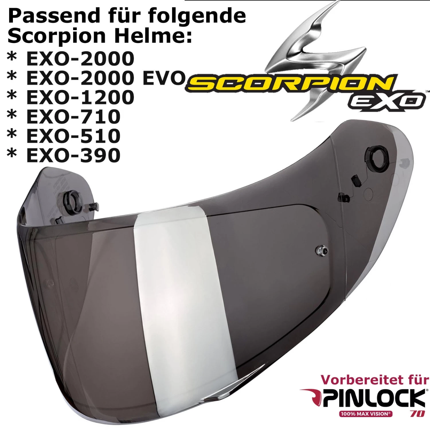 Scorpion 3D Visier KDF14-3 Für EXO 2000 / 2000 EVO / 1200 / 710 / 510 / 491 / 410 / 390 Vorbereitet Für Pinlock 9 Scorpion 3D Visier KDF14-3 Für EXO 2000 / 2000 EVO / 1200 / 710 / 510 / 491 / 410 / 390 Vorbereitet Für Pinlock – Bild 7