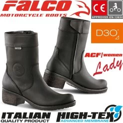 Falco Damen Motorradstiefel AYDA 2 Leder Wasserdicht Mit D3O Knöchelprotektoren Und CE-Zertifizierung 22 Falco Damen Motorradstiefel AYDA 2 Leder Wasserdicht Mit D3O Knöchelprotektoren Und CE-Zertifizierung -Motorradbekleidungsgeschäft 50406531 ayda2 black haupt