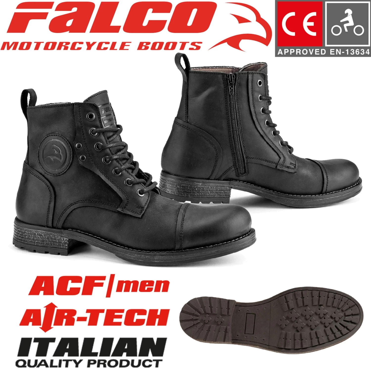 Falco Motorradstiefel KASPAR Lederschuhe Mit CE Und Air-Tech Futter 5 Falco Motorradstiefel KASPAR Lederschuhe Mit CE Und Air-Tech Futter – Bild 3