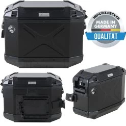 Hepco & Becker Motorrad Seitenkoffer XPLORER 30 Aluminium Koffer 30 Liter Wasserdicht -Motorradbekleidungsgeschäft 610214 00 01 haupt 1 1