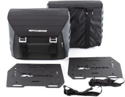 Hepco & Becker Seitenkoffer XTRAVEL BASIC Softtaschen Set 2 Stck Für Motorrad Inklusive Universal-Adapterplatten
