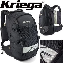 Kriega Motorrad Rucksack R35 Trinkwasserkompatibel Leicht Hüftgurt Quadloc-Gurt-System 35 Liter -Motorradbekleidungsgeschäft 65010035 haupt