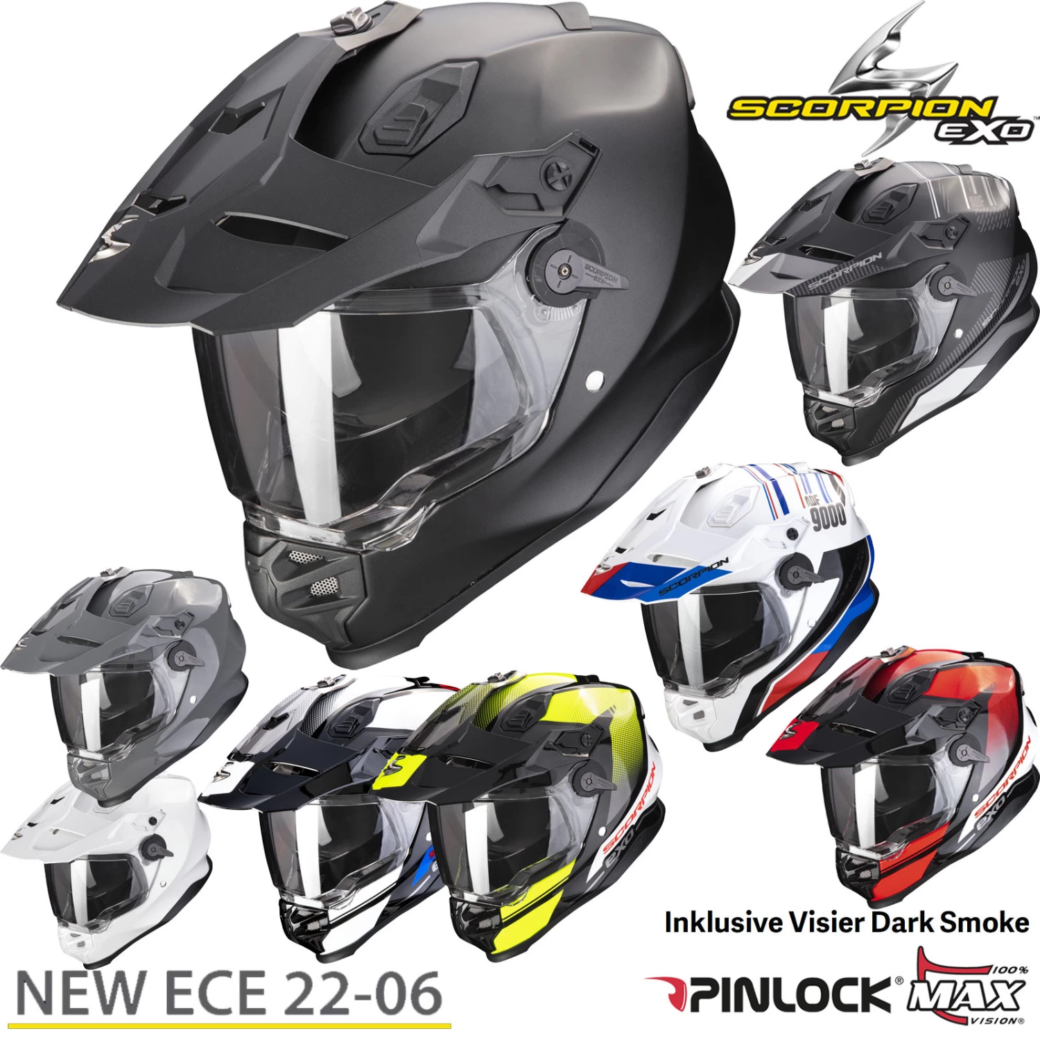 Scorpion Endurohelm ADF-9000 AIR Mit ECE 22.06 Und AirFit Inklusive Max Vision Pinlock Sonnenblende Und 2 Visieren 21 Scorpion Endurohelm ADF-9000 AIR Mit ECE 22.06 Und AirFit Inklusive Max Vision Pinlock Sonnenblende Und 2 Visieren – Bild 19