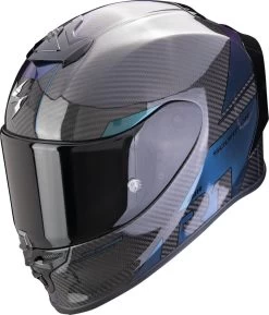 Scorpion Integralhelm EXO-R1 EVO CARBON AIR Premium-Helm Mit Max Vision Pinlock AirFit Zwei Visieren Und ECE 22.06 -Motorradbekleidungsgeschäft a exor1evocarba rally blagre 1