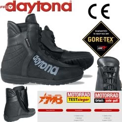 Daytona Gore-Tex Motorradstiefel AC DRY GTX G2 Leder Mit Beidseitigem Knöchelschutz