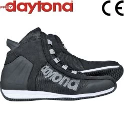 Daytona Motorradschuhe AC4 WD Leder-Textil Mix Mit Beidseitigem Knöchelschutz -Motorradbekleidungsgeschäft ac4 schwarz weiss haupt