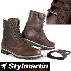 Stylmartin Motorradschuhe ACE Leder Stiefel Gefüttert Mit Protektoren