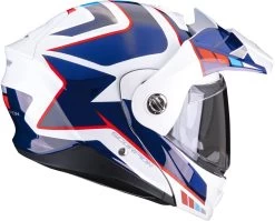 Scorpion Klapphelm ADX-2 Mit Sonnenblende Und Max Vision Pinlock ECE 22.06 -Motorradbekleidungsgeschäft adx2 camino peawhiblured 3