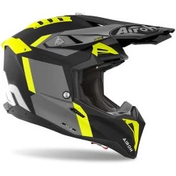 Airoh Aviator 3 ECE 22.06 Crosshelm Carbon HPC Mit Doppel-D Ring Und Helmschirm -Motorradbekleidungsgeschäft airoh aviator 3 glory yellow matt helmet 3
