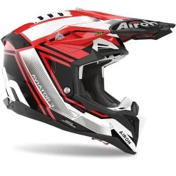 Airoh Aviator 3 ECE 22.06 Crosshelm Carbon HPC Mit Doppel-D Ring Und Helmschirm -Motorradbekleidungsgeschäft airoh aviator 3 league red helmet 3