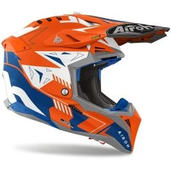 Airoh Aviator 3 ECE 22.06 Crosshelm Carbon HPC Mit Doppel-D Ring Und Helmschirm -Motorradbekleidungsgeschäft airoh aviator 3 spin orange fluo matt helmet 3