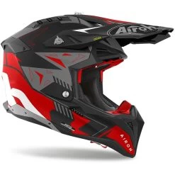 Airoh Aviator 3 ECE 22.06 Crosshelm Carbon HPC Mit Doppel-D Ring Und Helmschirm -Motorradbekleidungsgeschäft airoh aviator 3 spin red matt helmet 2