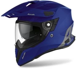 Airoh Endurohelm COMMANDER Mit Extra-Wide Visier Sonnenblende Und Helmschirm -Motorradbekleidungsgeschäft airoh commander color blue 1 1