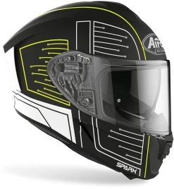 Airoh Integralhelm SPARK Mit Extra-Wide Visier Pinlock Und Sonnenblende -Motorradbekleidungsgeschäft airoh spark cyrcuit black matt 2 1