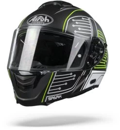 Airoh Integralhelm SPARK Mit Extra-Wide Visier Pinlock Und Sonnenblende -Motorradbekleidungsgeschäft airoh spark cyrcuit black matt 3 1