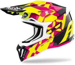 Airoh Crosshelm STRYCKER High-Performance Offroadhelm Inklusive Helmschirm -Motorradbekleidungsgeschäft airoh strycker xxx pink 1 1