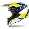Airoh Wraaap Crosshelm ECE 22.06 Mit Doppel D-Ring Verschluss -Motorradbekleidungsgeschäft airoh wraaap 22 06 feel yellow blue 1 2