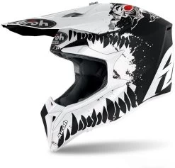 Airoh Crosshelm WRAAP Mit Doppel-D Ringverschluss -Motorradbekleidungsgeschäft airoh wraap beast flat white 1 2