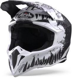 Airoh Crosshelm WRAAP Mit Doppel-D Ringverschluss -Motorradbekleidungsgeschäft airoh wraap beast flat white 4