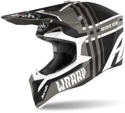 Airoh Crosshelm WRAAP Mit Doppel-D Ringverschluss -Motorradbekleidungsgeschäft airoh wraap broken anthrazite matt 1 1