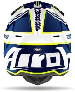 Airoh Crosshelm WRAAP Mit Doppel-D Ringverschluss -Motorradbekleidungsgeschäft airoh wraap broken blue gloss 3