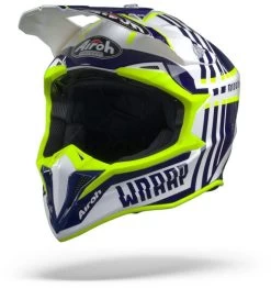 Airoh Crosshelm WRAAP Mit Doppel-D Ringverschluss -Motorradbekleidungsgeschäft airoh wraap broken blue gloss 4