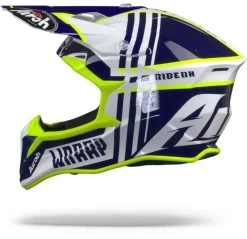 Airoh Crosshelm WRAAP Mit Doppel-D Ringverschluss -Motorradbekleidungsgeschäft airoh wraap broken blue gloss 5