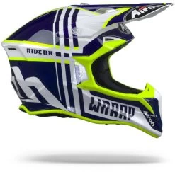 Airoh Crosshelm WRAAP Mit Doppel-D Ringverschluss -Motorradbekleidungsgeschäft airoh wraap broken blue gloss 7