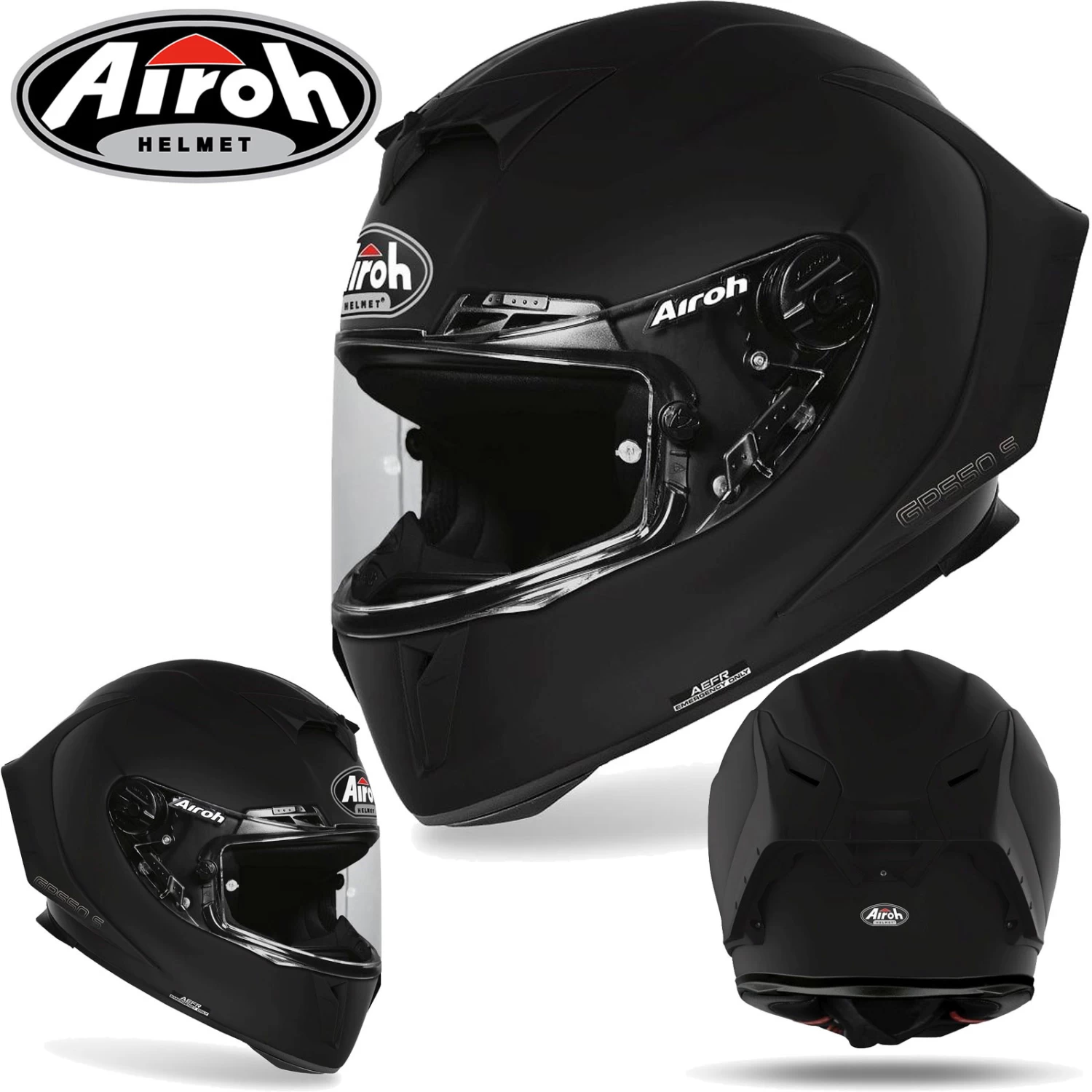 Airoh Integralhelm GP 550 S Street-Racing Helm Mit Pinlock Inklusive Gratis Visier – Bild 2