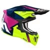 Airoh Strycker ECE 22.06 Crosshelm Carbon Leicht AMS Multi-Action Safety-System Doppel-D-Verschluss -Motorradbekleidungsgeschäft airoh strycker blazer blau pink 2