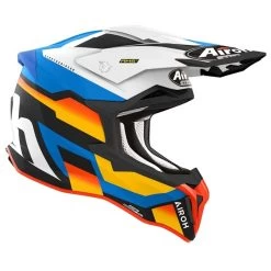 Airoh Strycker ECE 22.06 Crosshelm Carbon Leicht AMS Multi-Action Safety-System Doppel-D-Verschluss -Motorradbekleidungsgeschäft airoh strycker glam blau matt 2