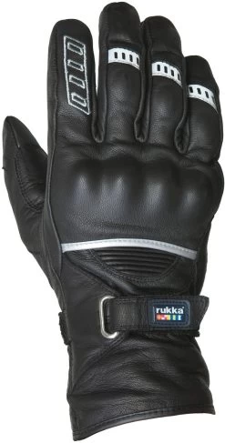 Rukka Gore-Tex Motorradhandschuhe X-TRAFIT APOLLO GTX Leder Wasserdicht -Motorradbekleidungsgeschäft apollo schwarz beide aussen 1 1