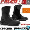 Falco Motorradstiefel ATLAS 2 Leder CE Wasserdicht Mit High-Tex Membrane Und D3O Protektoren
