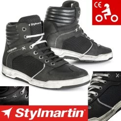 Stylmartin Motorradschuhe ATOM Mesh Leder Sneaker Mit Knöchelprotektoren