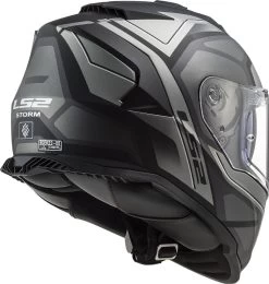 LS2 Integralhelm FF800 STORM Mit Sonnenblende Und Max Vision Pinlock -Motorradbekleidungsgeschäft back ff800 storm faster matt titanium 108002207 1