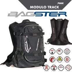 Bagster Motorrad-Rucksack MODULO TRACK 20 Liter 15 Zoll Computertasche Ergonomisch Reflektierend Mit Regenschutz
