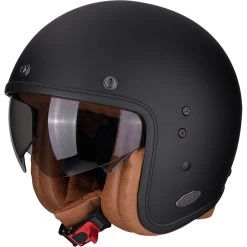 Scorpion Jethelm BELFAST Mit Sonnenblende Und Ultra-TCT-Fiberglas-Helmschale -Motorradbekleidungsgeschäft belfast luxe mat black 1 1