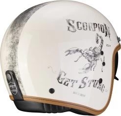 Scorpion Jethelm BELFAST Mit Sonnenblende Und Ultra-TCT-Fiberglas-Helmschale -Motorradbekleidungsgeschäft belfast pique creme 2