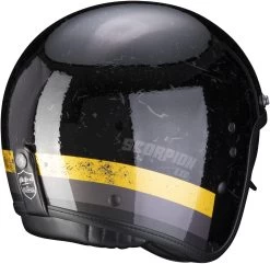Scorpion Jethelm BELFAST Mit Sonnenblende Und Ultra-TCT-Fiberglas-Helmschale -Motorradbekleidungsgeschäft belfast shift black gold 3
