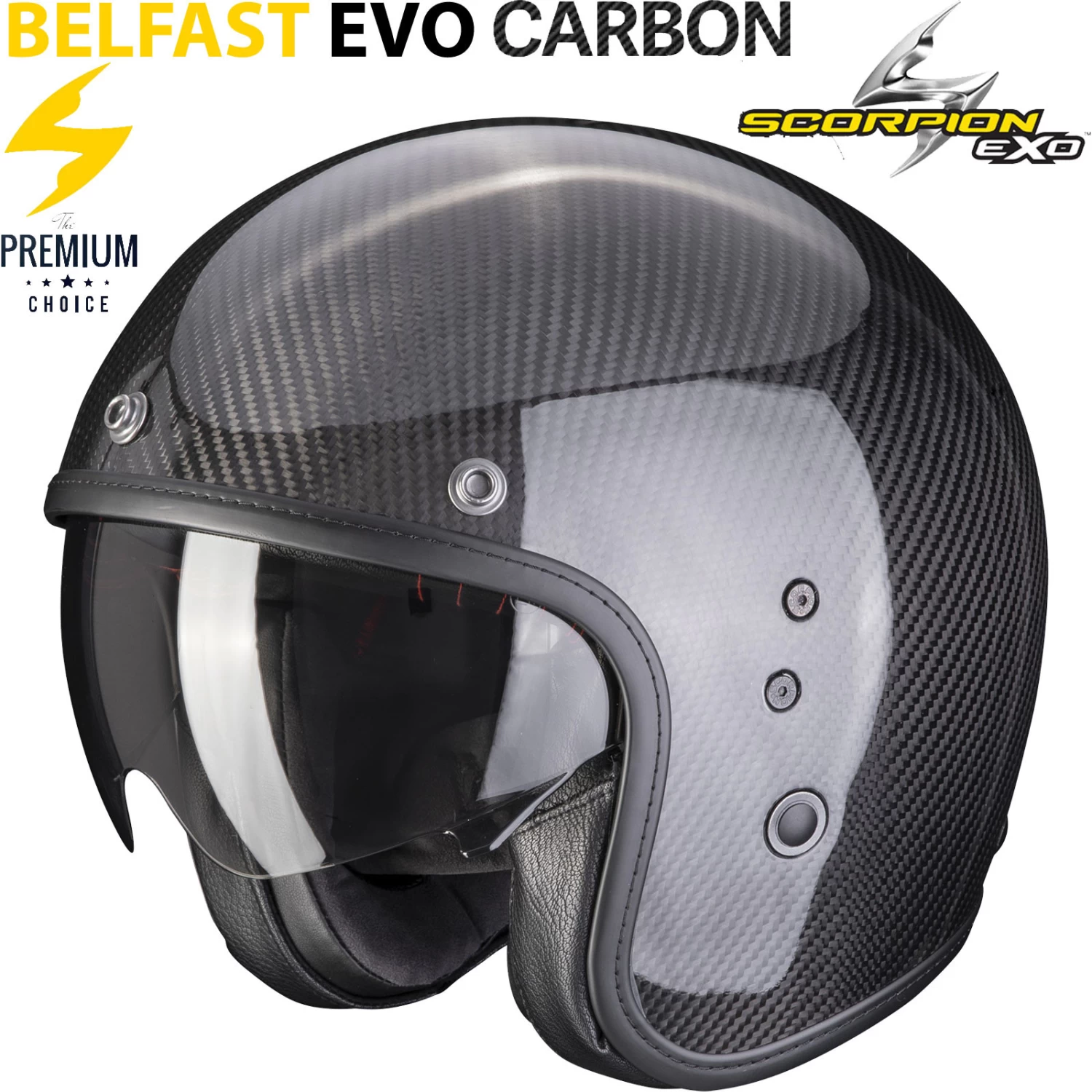 Scorpion Jethelm BELFAST EVO CARBON Extrem Leicht ECE 22.06 Mit Sonnenblende 3 Scorpion Jethelm BELFAST EVO CARBON Extrem Leicht ECE 22.06 Mit Sonnenblende