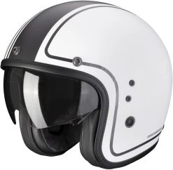 Scorpion Jethelm BELFAST EVO Moderner Vintage-Helm Fiberglas ECE 22.06 Mit Sonnenblende -Motorradbekleidungsgeschäft belfastevo retrol matwhisil 1 1