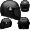 Bell Retro-Integralhelm BULLITT CARBON Mit Doppel-D-Ringverschluss Und Leder Kinnriemen Inklusive 2 Visieren -Motorradbekleidungsgeschäft bell bullitt carbon matte haupt