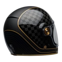 Bell Retro-Integralhelm BULLITT CARBON Mit Doppel-D-Ringverschluss Und Leder Kinnriemen Inklusive 2 Visieren -Motorradbekleidungsgeschäft bell bullitt carbon rsd check it replica black gold 3